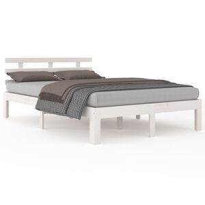 vidaXL Cadre de lit sans matelas blanc 120x190 cm