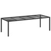 vidaXL Table de Jardin Noir Pur 250 x 100 x 75 cm polyrotin