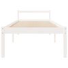 vidaXL Lit pour personne &acirc;g&eacute;e sans matelas blanc 90x190 cm