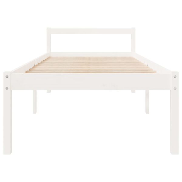 vidaXL Lit pour personne &acirc;g&eacute;e sans matelas blanc 90x190 cm