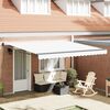 vidaXL Auvent R&eacute;tractable Blanc 400 &times; 300 cm Polyester et Aluminium