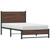 vidaXL Cadre de lit en m&eacute;tal sans matelas ch&ecirc;ne marron 100x190 cm