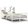 vidaXL Lit biblioth&egrave;que sans matelas blanc 120x190 cm bois pin massif