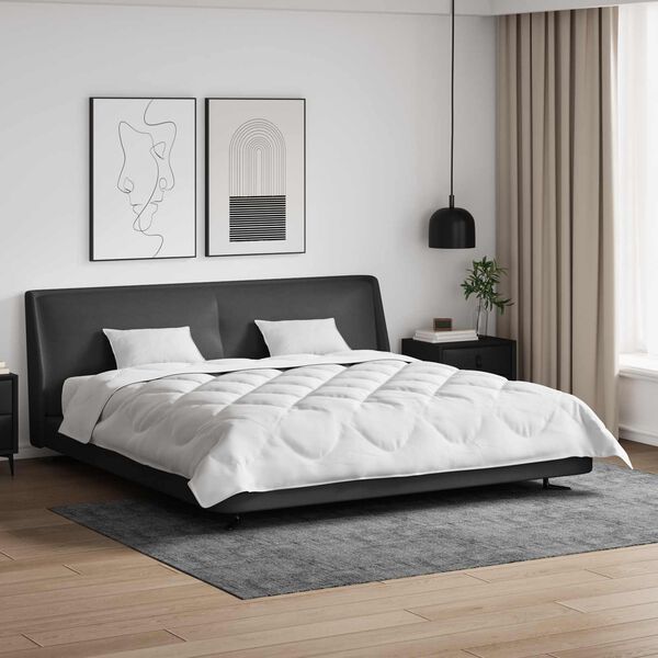 vidaXL Duvet toutes saisons avec oreiller 3 pcs Blanc Microfibre