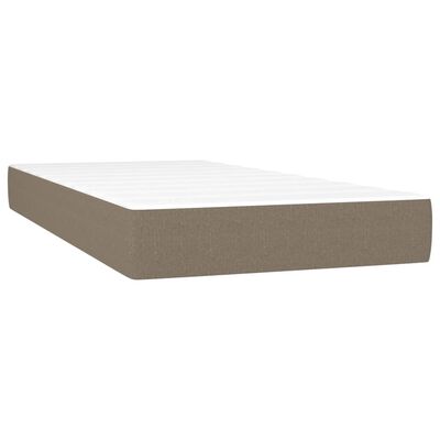 vidaXL Sommier à lattes de lit matelas et LED taupe 120x190 cm tissu