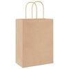 vidaXL Sacs en papier 50 pcs avec poign&eacute;es marron 21x11x28 cm