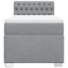 vidaXL Sommier &agrave; lattes de lit avec matelas gris clair 80x200 cm tissu
