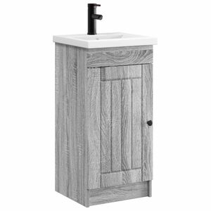 vidaXL Meuble de salle de bain avec &eacute;vier Sonoma gris
