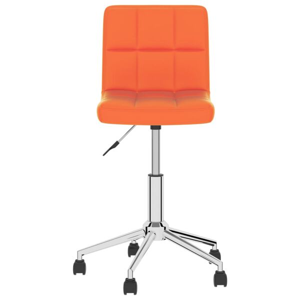 vidaXL Chaises &agrave; manger pivotantes lot de 2 orange similicuir