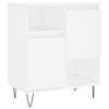 vidaXL Buffets 2 pcs blanc bois d'ing&eacute;nierie