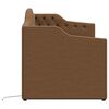 vidaXL Lit avec matelas et &eacute;clairage USB Marron Tissu 90x200 cm