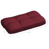 vidaXL Coussins de canapé palette lot de 7 Rouge bordeaux