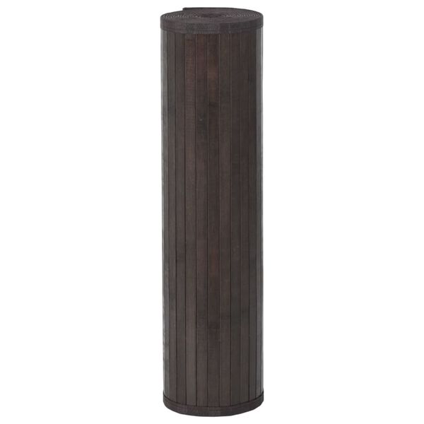 vidaXL Tapis rectangulaire marron fonc&eacute; 60x500 cm bambou