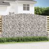vidaXL Paniers &agrave; gabions arqu&eacute;s 4 pcs 400x30x220/240 cm Fer galvanis&eacute;