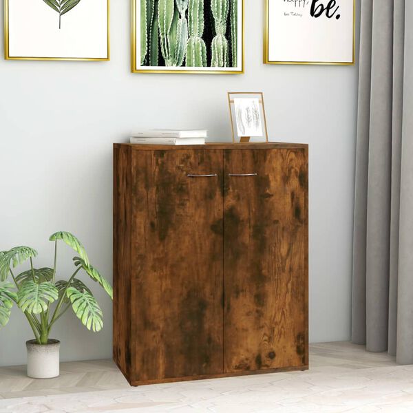 vidaXL Buffet Chêne fumé 60x30x75 cm Bois d'ingénierie