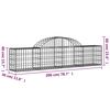 vidaXL Paniers &agrave; gabions arqu&eacute;s 20 pcs 200x30x40/60 cm Fer galvanis&eacute;