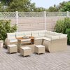 vidaXL Ensemble de canap&eacute; de jardin avec coussin 13 pcs beige et cr&egrave;me