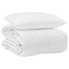 vidaXL Duvet toutes saisons avec oreiller 2 pi&egrave;ces Blanc Microfibre