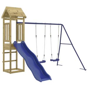 vidaXL Aire de jeux d'ext&eacute;rieur bois de pin impr&eacute;gn&eacute;