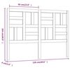 vidaXL T&ecirc;te de lit Blanc 126x4x104 cm Bois massif de pin