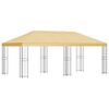 vidaXL Gazebo avec murs lat&eacute;raux 6 x 3 m Cr&egrave;me Polyester et Acier 190