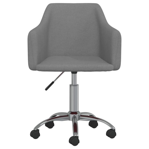 vidaXL Chaises pivotantes &agrave; manger lot de 6 Gris clair Tissu