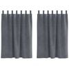 vidaXL Rideaux occultants 2 pc Gris clair 140 x 140 cm Velours