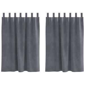 vidaXL Rideaux occultants 2 pc Gris clair 140 x 140 cm Velours