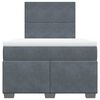 vidaXL Sommier &agrave; lattes de lit et matelas gris fonc&eacute; 120x190cm velours