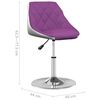 vidaXL Chaise de salle &agrave; manger Violet et blanc Similicuir