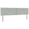 vidaXL Lit &agrave; ressort LED avec matelas Gris clair 180 x 200 cm Velours