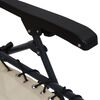 vidaXL Chaise pliable de terrasse Textil&egrave;ne Cr&egrave;me