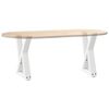 vidaXL Pieds de table basse 2 pièces Blanc 28 x (42-43,3) cm Acier