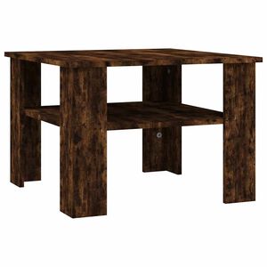vidaXL Table basse Ch&ecirc;ne fum&eacute; 60x60x42 cm Bois d'ing&eacute;nierie