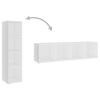 vidaXL Ensemble de meubles TV 4 pcs Blanc Bois d'ing&eacute;nierie