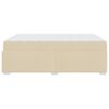 vidaXL Cadre de lit avec matelas Cr&egrave;me 160 x 200 cm tissu