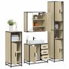 vidaXL Ensemble de meubles de salle de bain 4 pcs ch&ecirc;ne sonoma