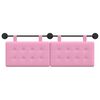 vidaXL T&ecirc;te de lit suspendue Montage mural Rose 130 x 55 x 5 cm tissu