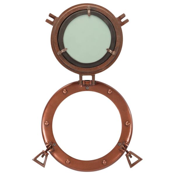 vidaXL Miroir en forme de porthole mural Ø23 cm aluminium et verre