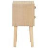 vidaXL Table de chevet avec 2 tiroirs 30x25x49,5 cm Bois de pin massif