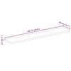 vidaXL Dessus de table 180x40x2,5cm bord vif bois massif manguier brut