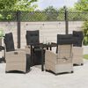 vidaXL Ensemble de salle &agrave; manger pour jardin 5 pcs Gris clair