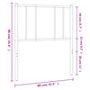 vidaXL T&ecirc;te de lit de remplacement m&eacute;tal noir 75 cm