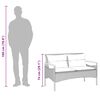 vidaXL Salon de jardin 4 pcs avec coussins noir r&eacute;sine tress&eacute;e