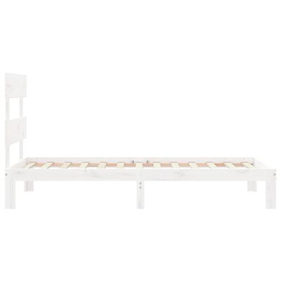 vidaXL Cadre de lit sans matelas blanc 90x200 cm bois de pin massif