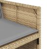 vidaXL Ensemble &agrave; manger de jardin coussins 7 pcs m&eacute;lange beige rotin