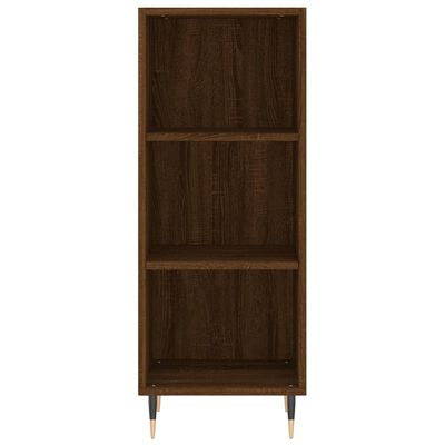 vidaXL Buffet haut Chêne marron 34,5x34x180 cm Bois d'ingénierie