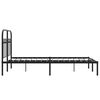 vidaXL Cadre de lit m&eacute;tal sans matelas avec t&ecirc;te de lit noir 120x200cm