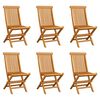 vidaXL Chaises pliables de jardin 6 pcs Bois de teck solide