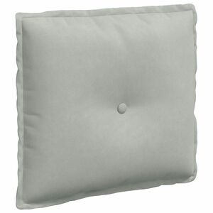 vidaXL Coussin de Dos Gris clair 50 x 45 cm Tissu en velours c&ocirc;tel&eacute;
